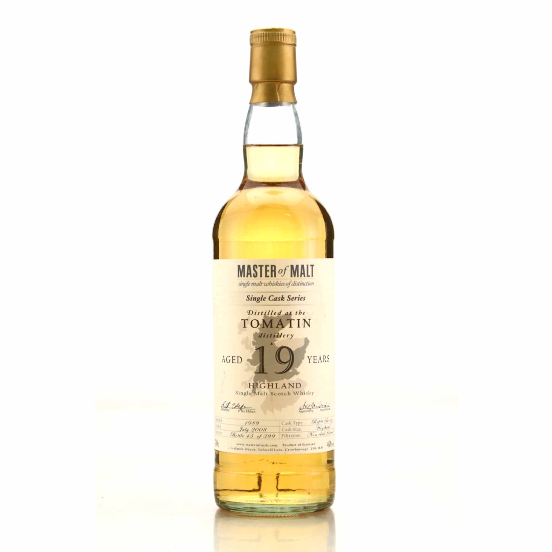 Tomatin 1989 Master of Malt 19 Year Old