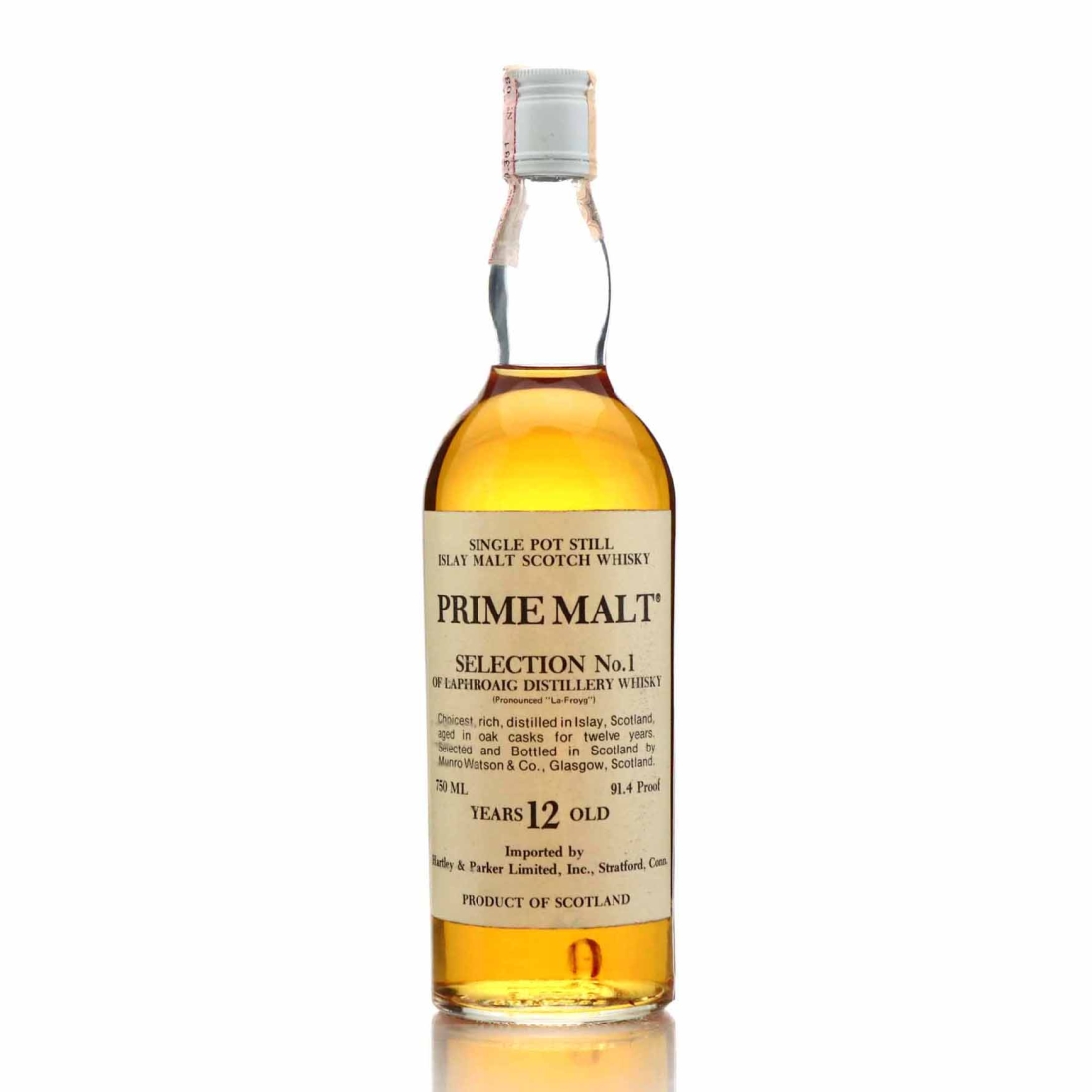 Laphroaig 12 Year Old Prime Malt Selection No.1 / Huntly & Parker Import, US