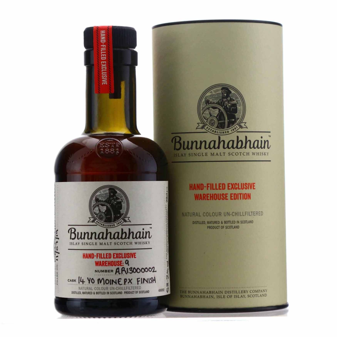 Bunnahabhain Moine 14 Year Old Hand Filled 20cl / PX Finish