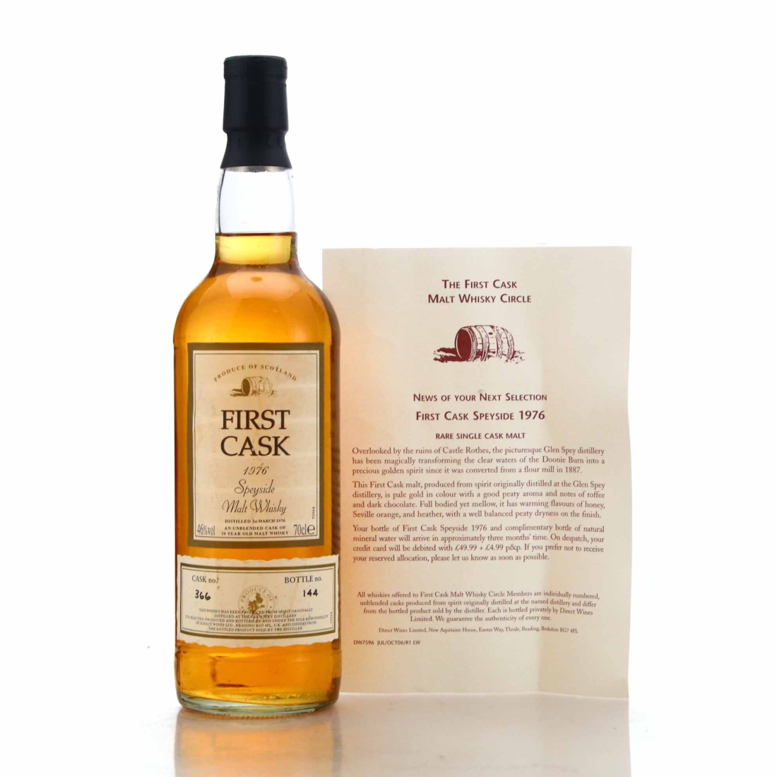Glen Spey 1976 First Cask 29 Year Old #366