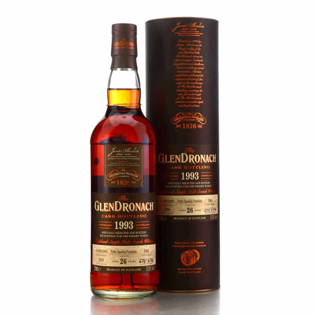 Glendronach 1993 Single PX Cask 26 Year Old #5963 / Whisky World