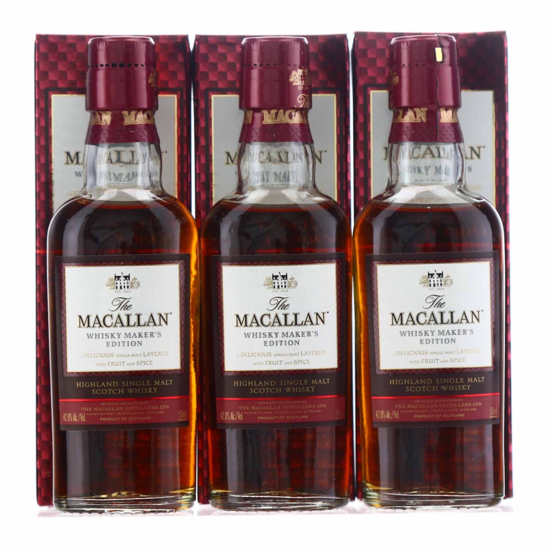 Macallan Whisky Maker's Edition Miniature 3 x Miniature