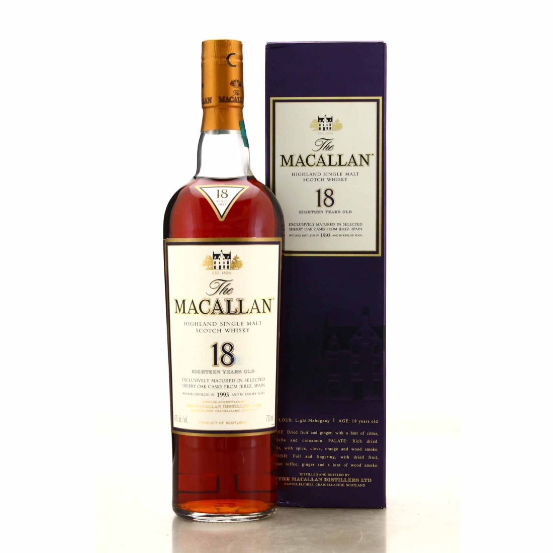 Macallan 18 Year Old 1993 75cl / US Import