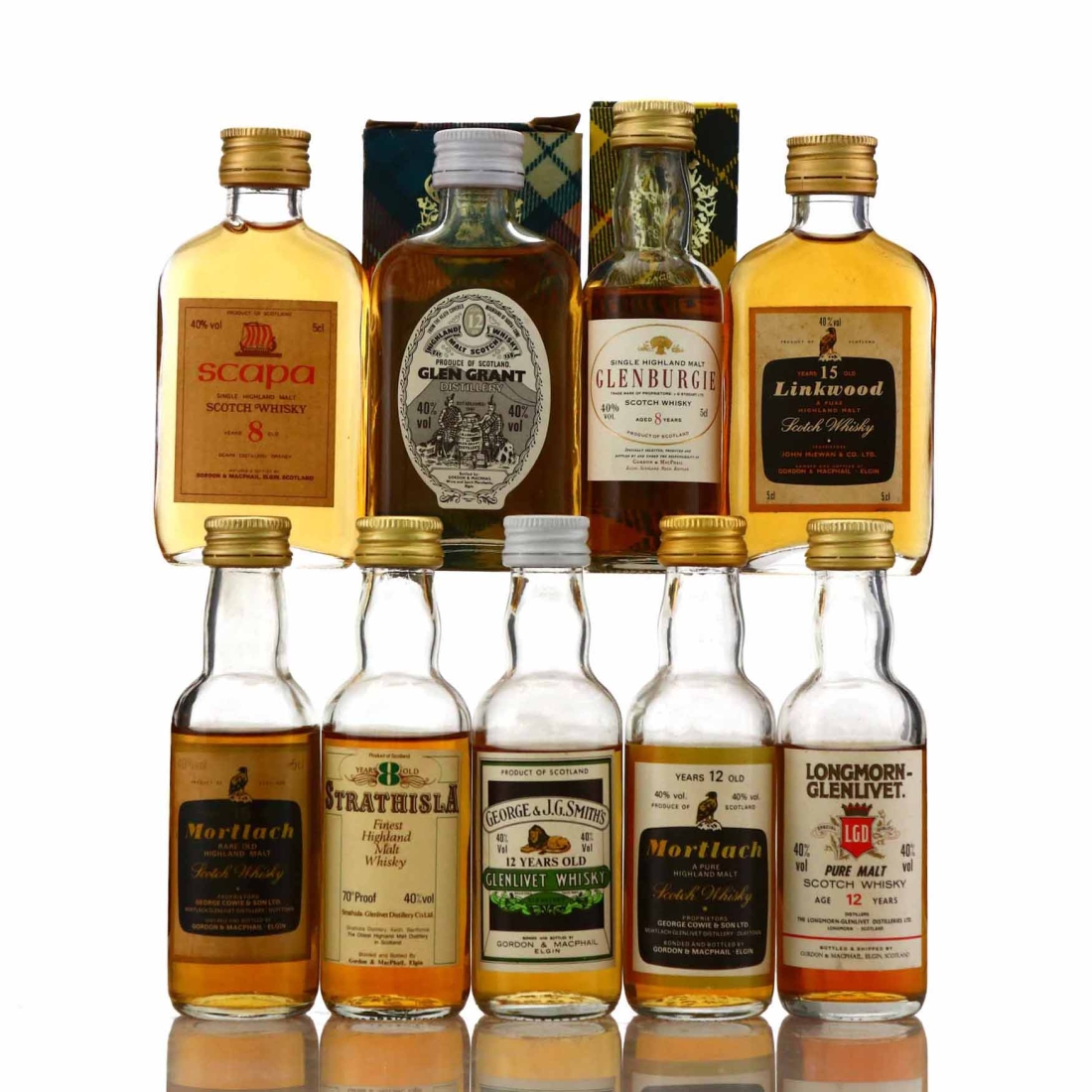 Gordon and MacPhail Miniature x 9