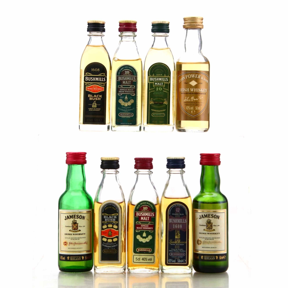 Irish Whiskey Miniature x 9