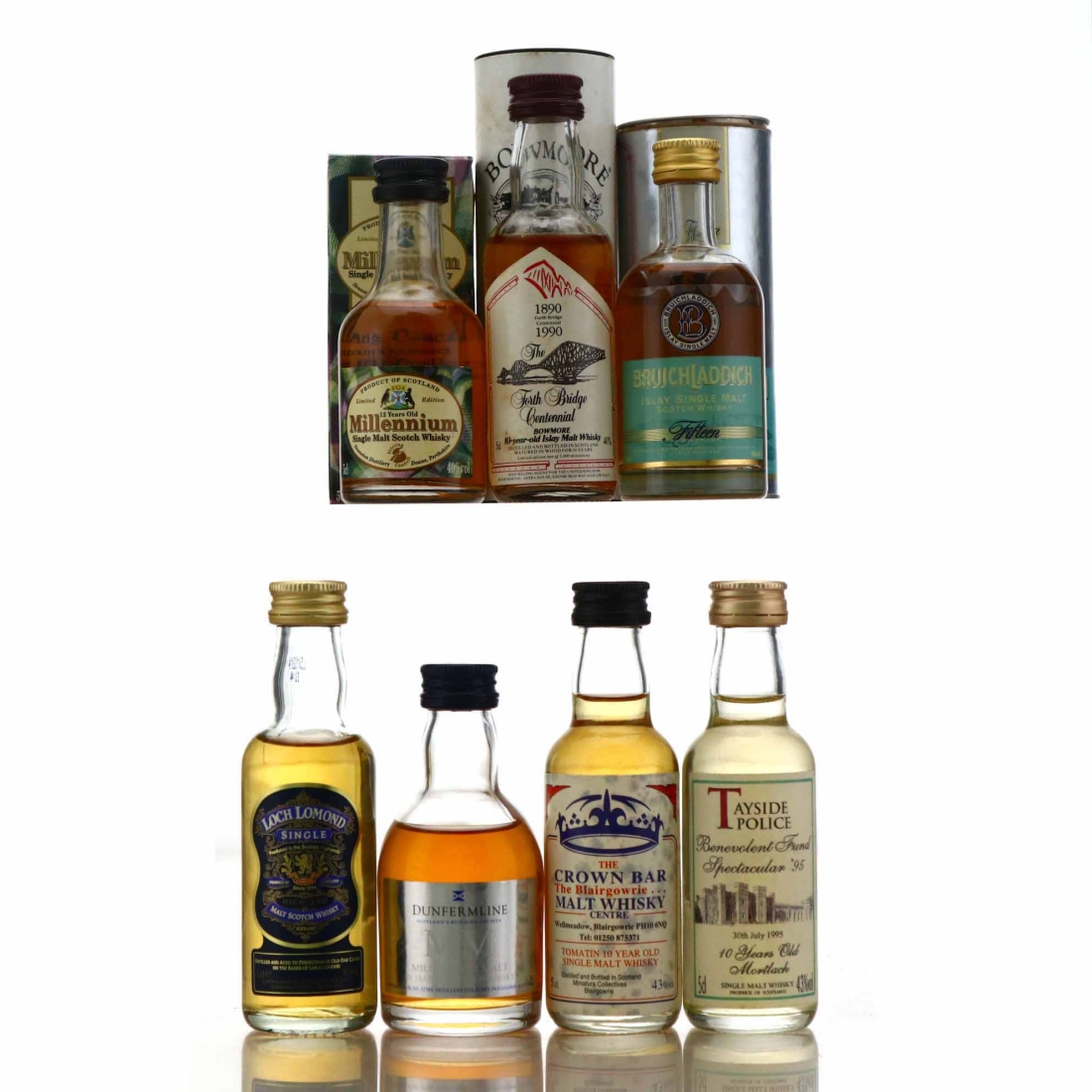 Single Malt Miniature x 7 / includes Bowmore