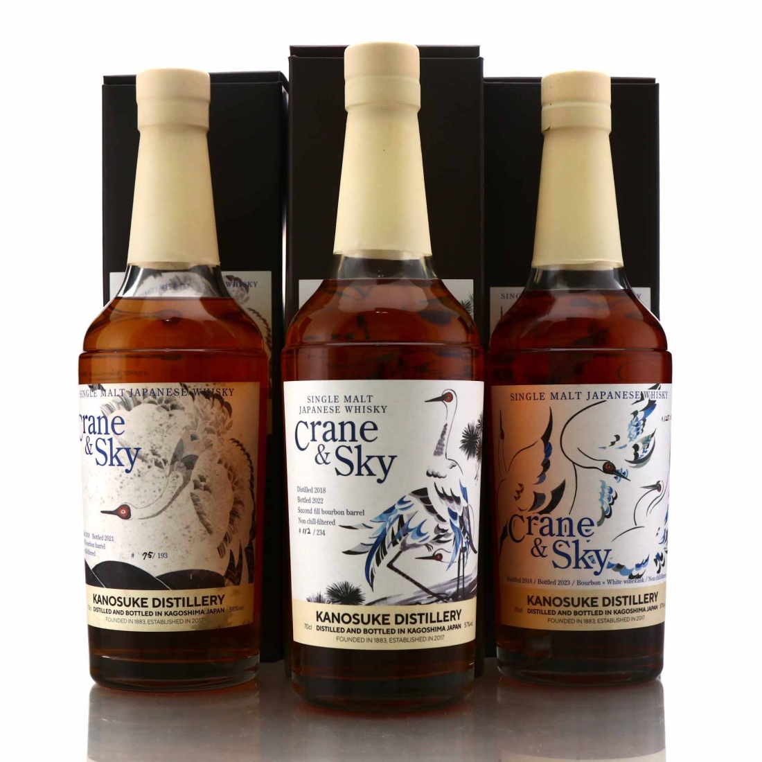 Kanosuke 2018 Crane and Sky 3 x 70cl / Whisky Talk 2021-2023