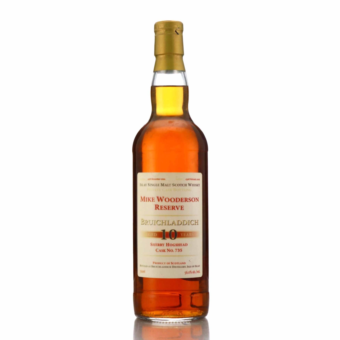 Bruichladdich 2001 Private Sherry Cask #735 10 Year Old / Mike Wooderson