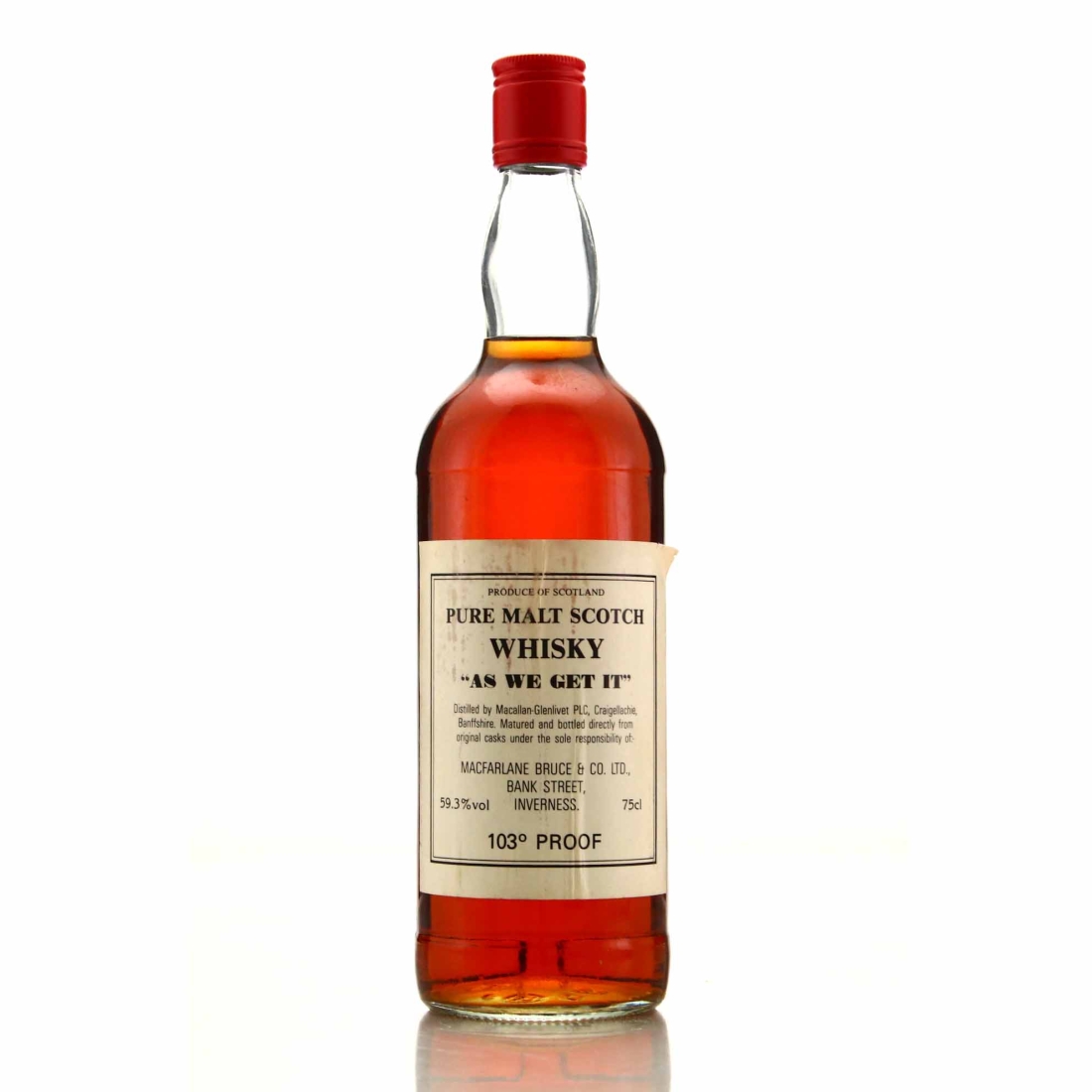 Macallan As We Get It 103 Proof 1980s / MacFarlane Bruce