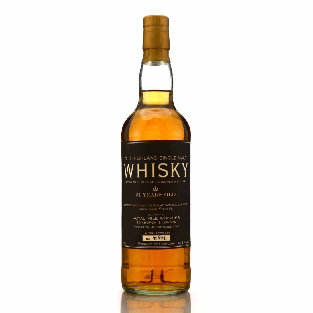 Inchgower 1974 Royal Mile Whiskies 31 Year Old