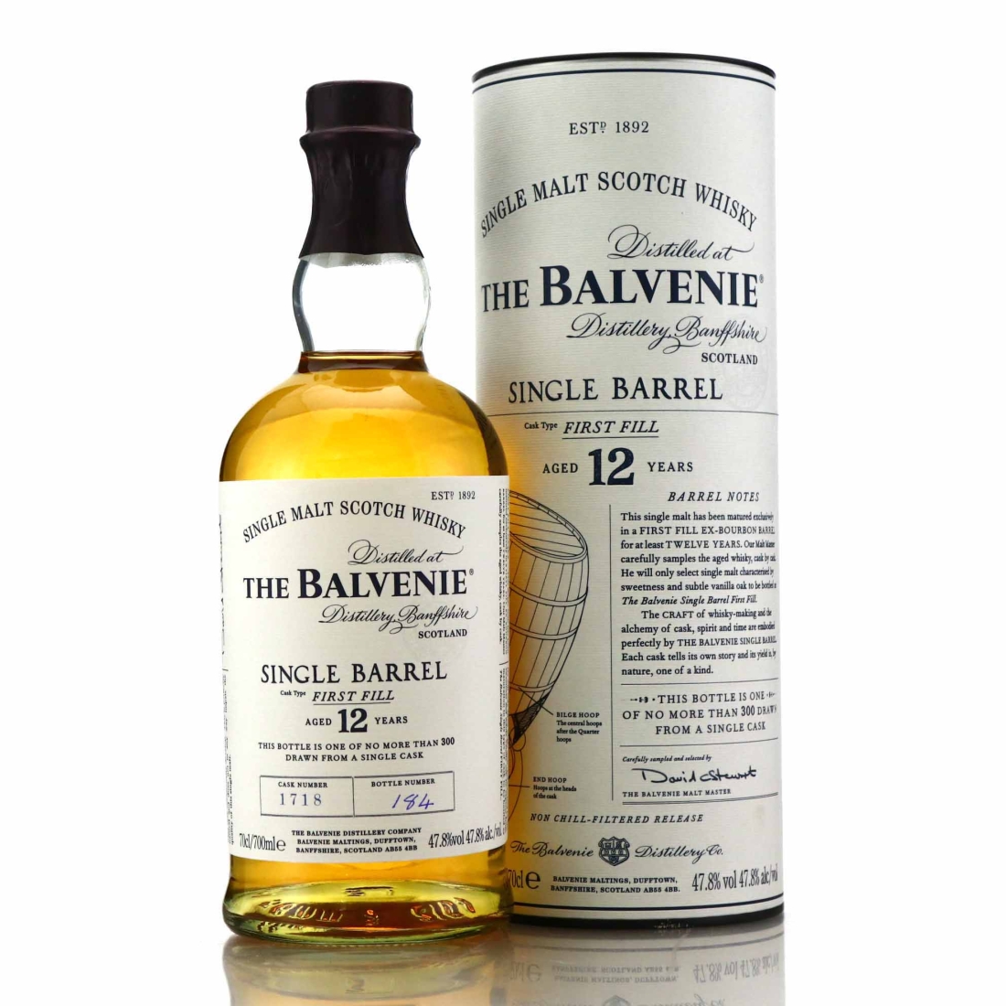 Balvenie 12 Year Old First Fill Single Barrel #1718