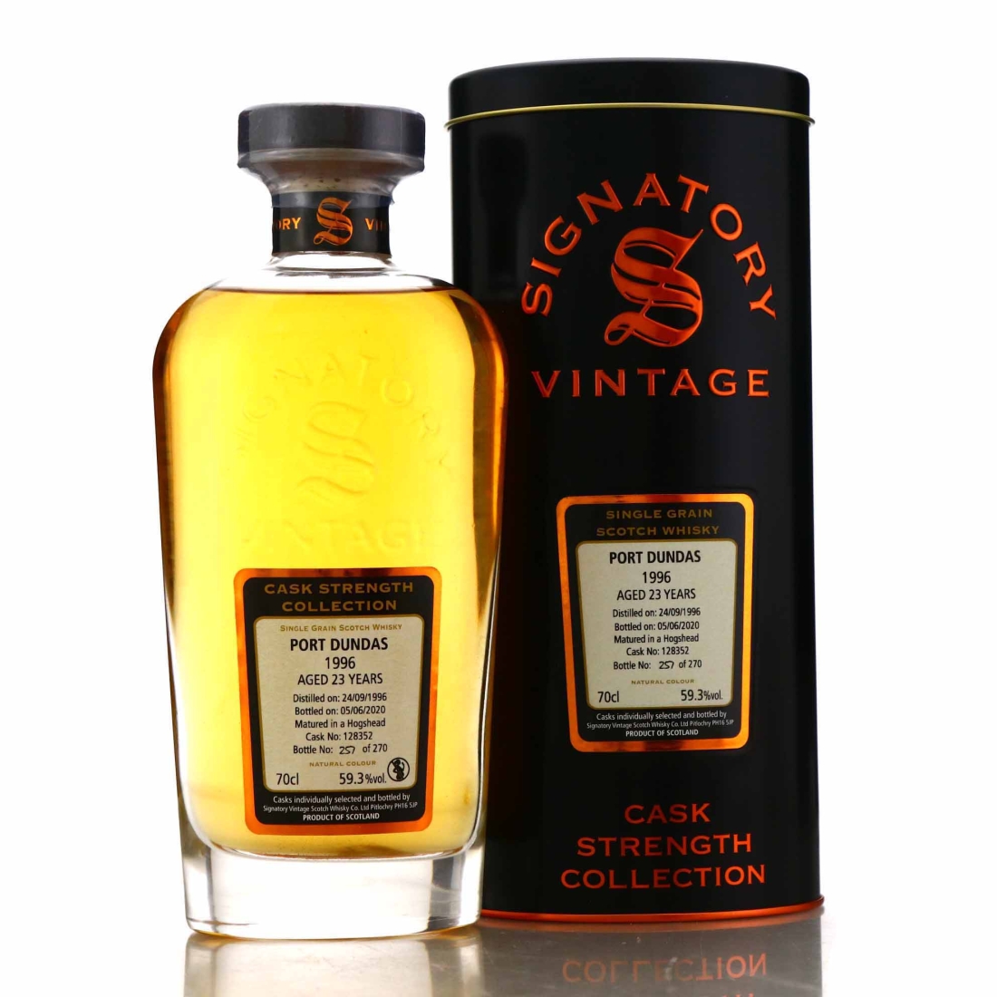 Port Dundas 1996 Signatory Vintage 23 Year Old Cask Strength