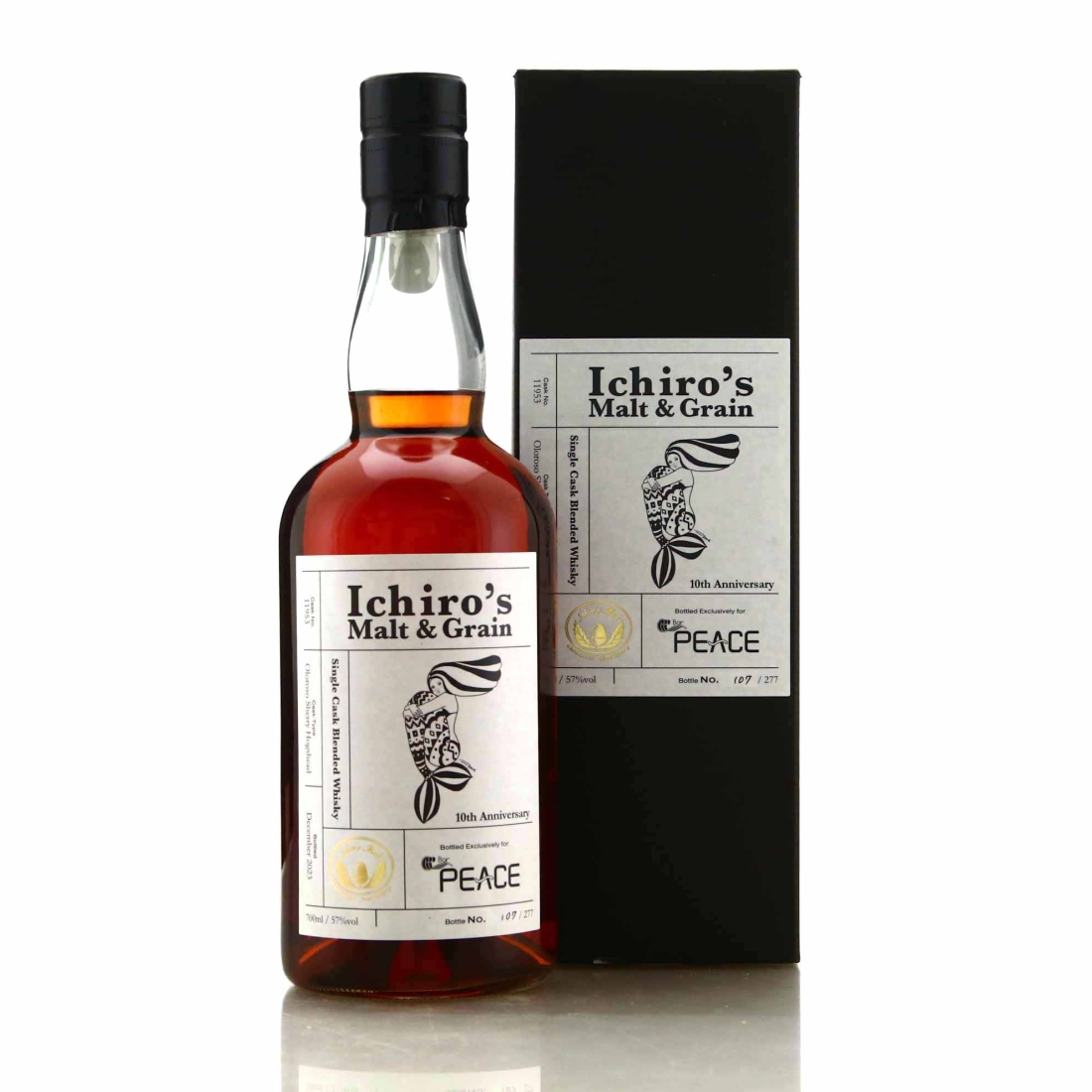 Ichiro's Malt and Grain Single Sherry Cask #11953 / Bar Peace 10th Anniversary