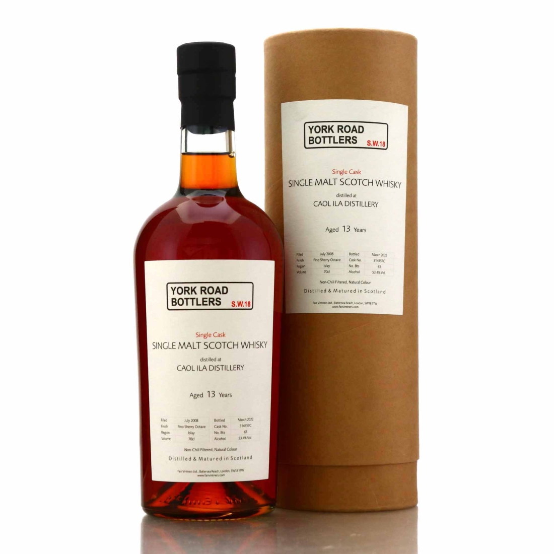 Caol Ila 2008 York Road Bottlers 13 Year Old