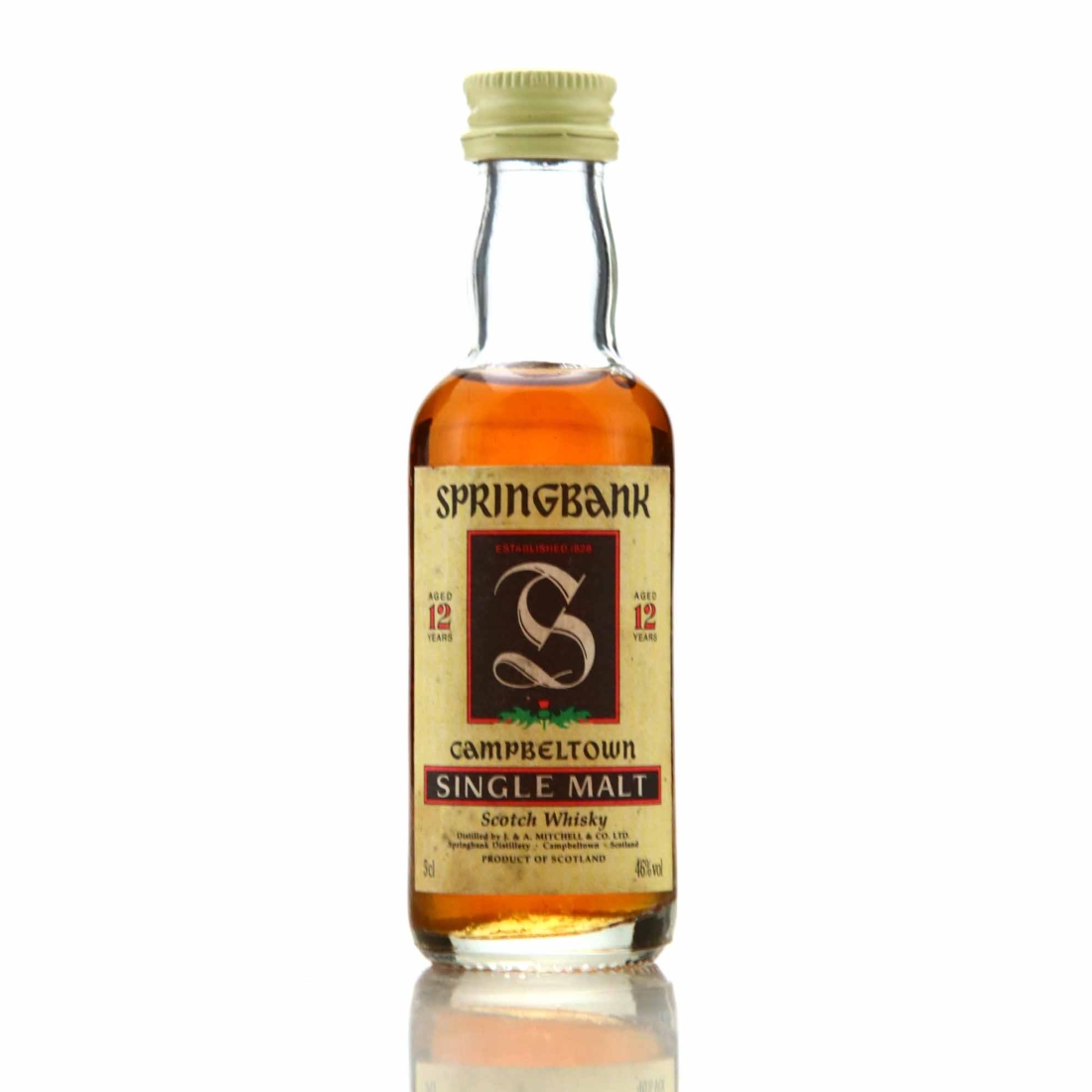 Springbank 12 Year Old Green Thistle Miniature 1990s
