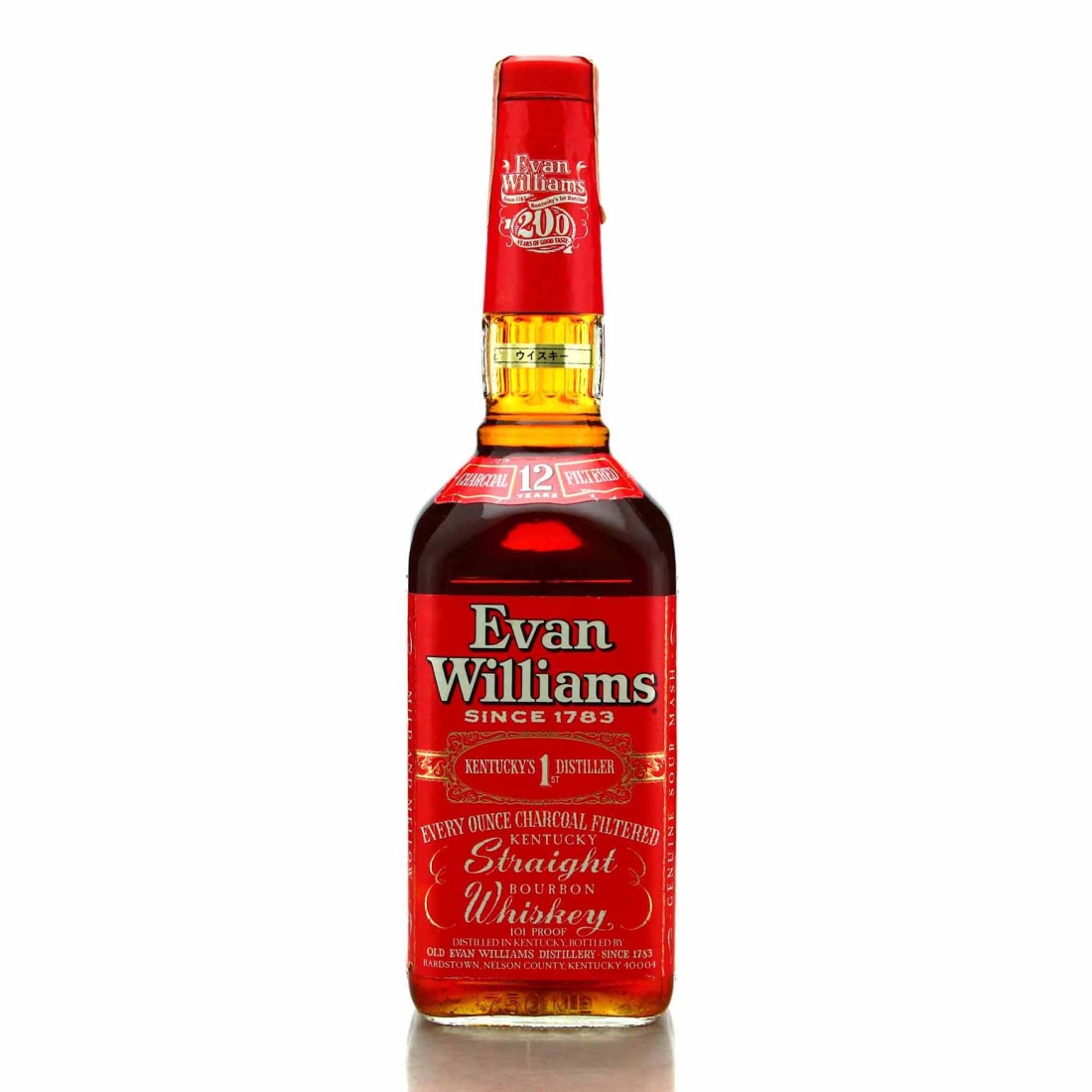 Evan Williams 12 Year Old 101 Proof 1990 / Japanese Import