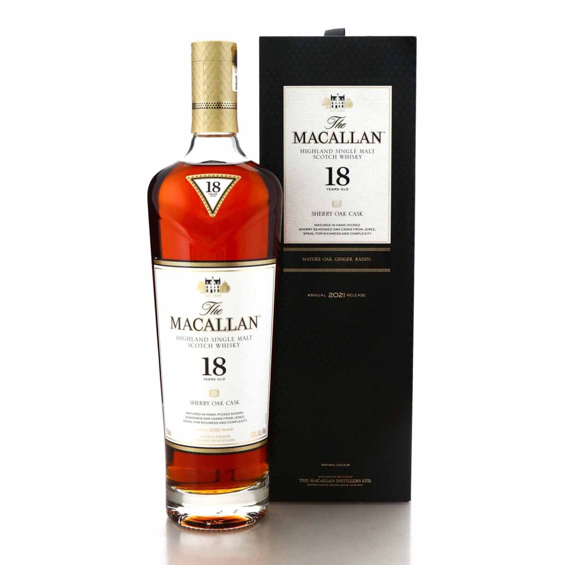 Macallan 18 Year Old Sherry Oak 2021 Release 75cl / US Import