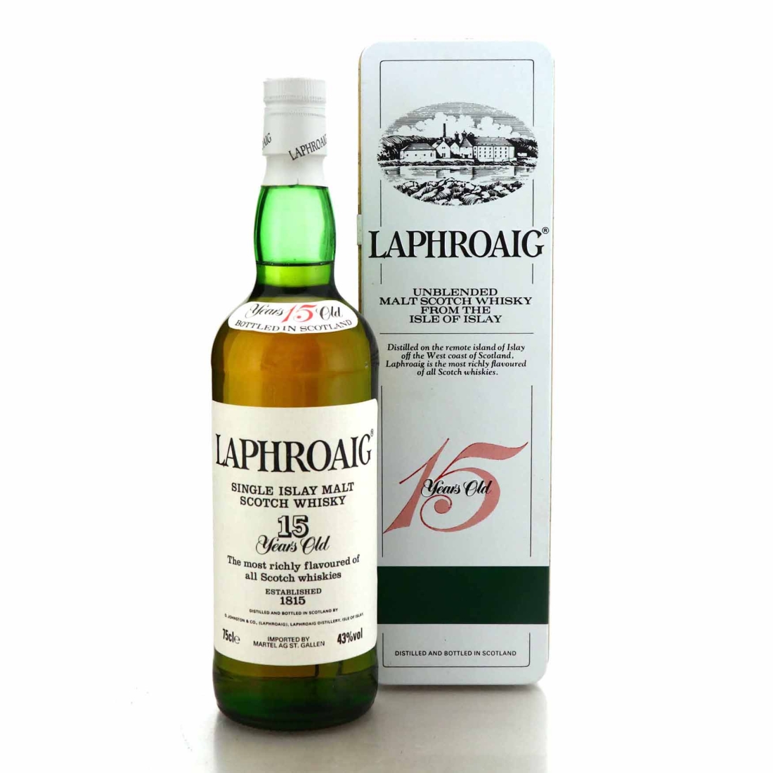 Laphroaig 15 Year Old 1980s / Martel Import