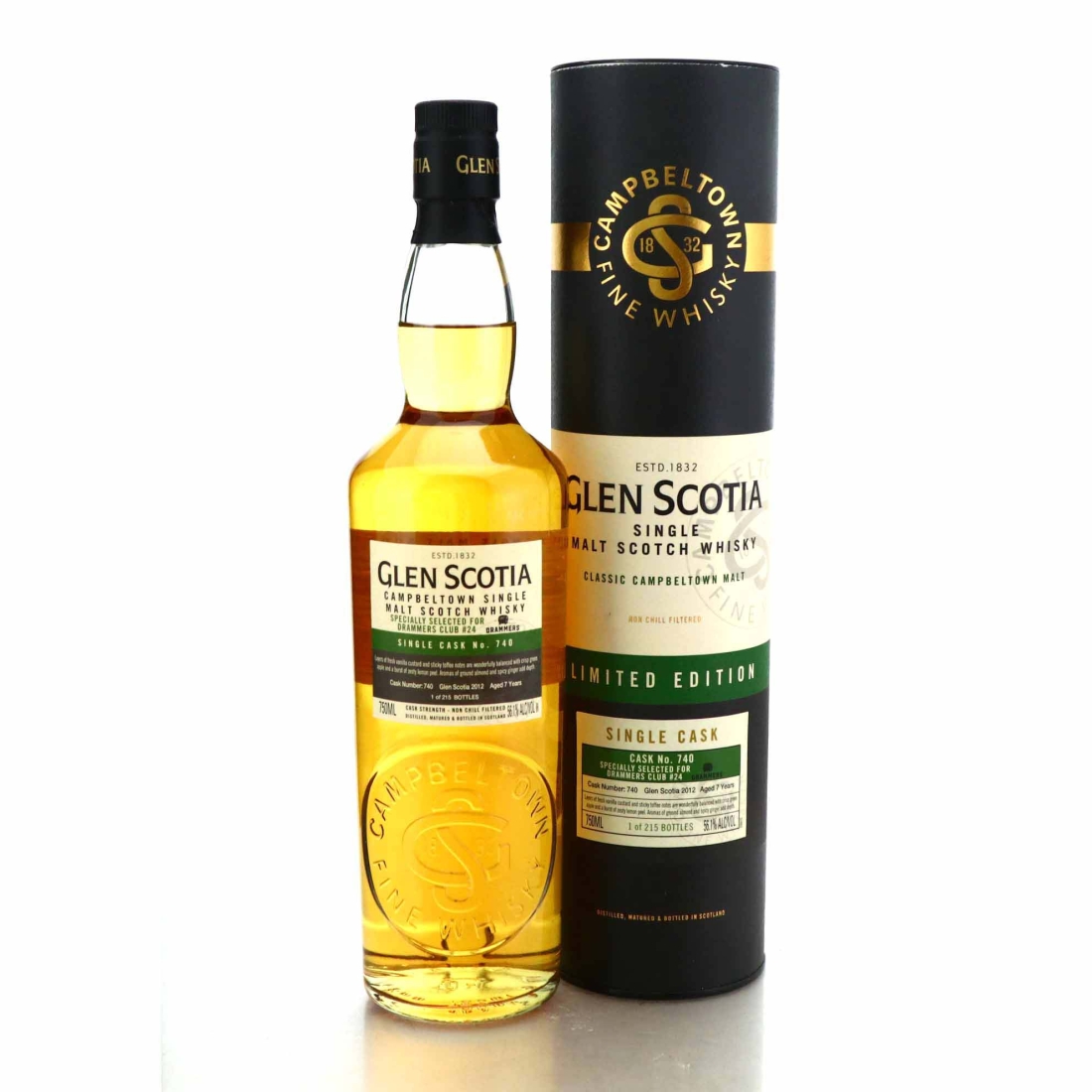 Glen Scotia 2012 Single Cask 7 Year Old #740 75cl / Drammers Club #24
