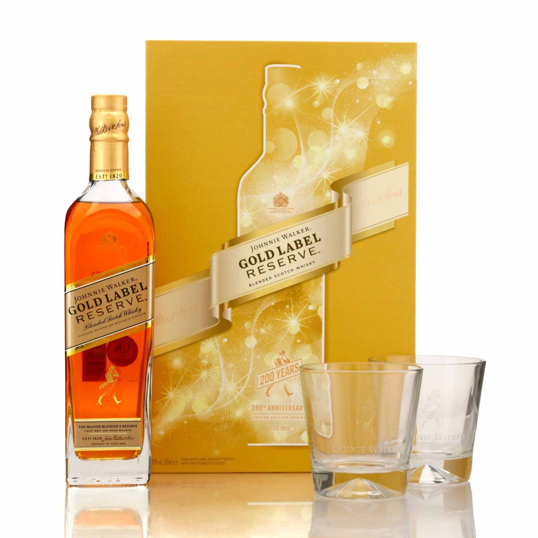Johnnie Walker Gold Label Reserve Gift Pack / 200th Anniversary