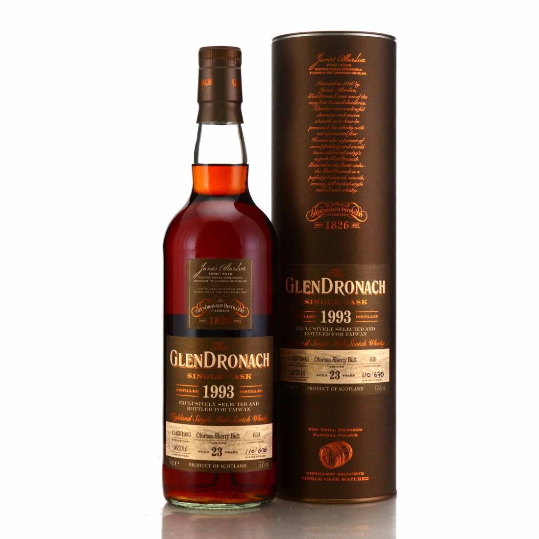 Glendronach 1993 Single Cask 23 Year Old #639 / Taiwan