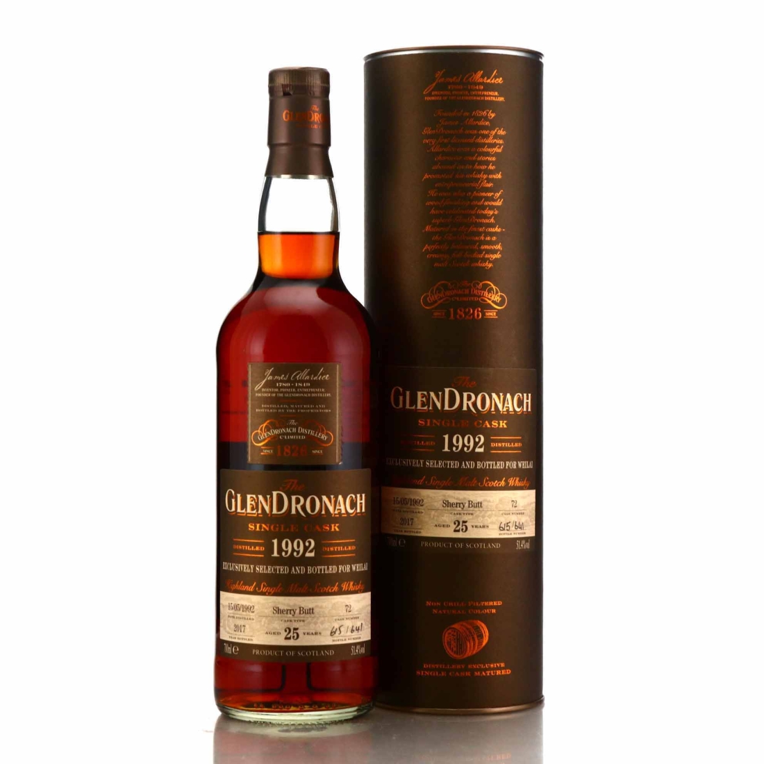 Glendronach 1992 Single Cask 25 Year Old #72 / Weilai
