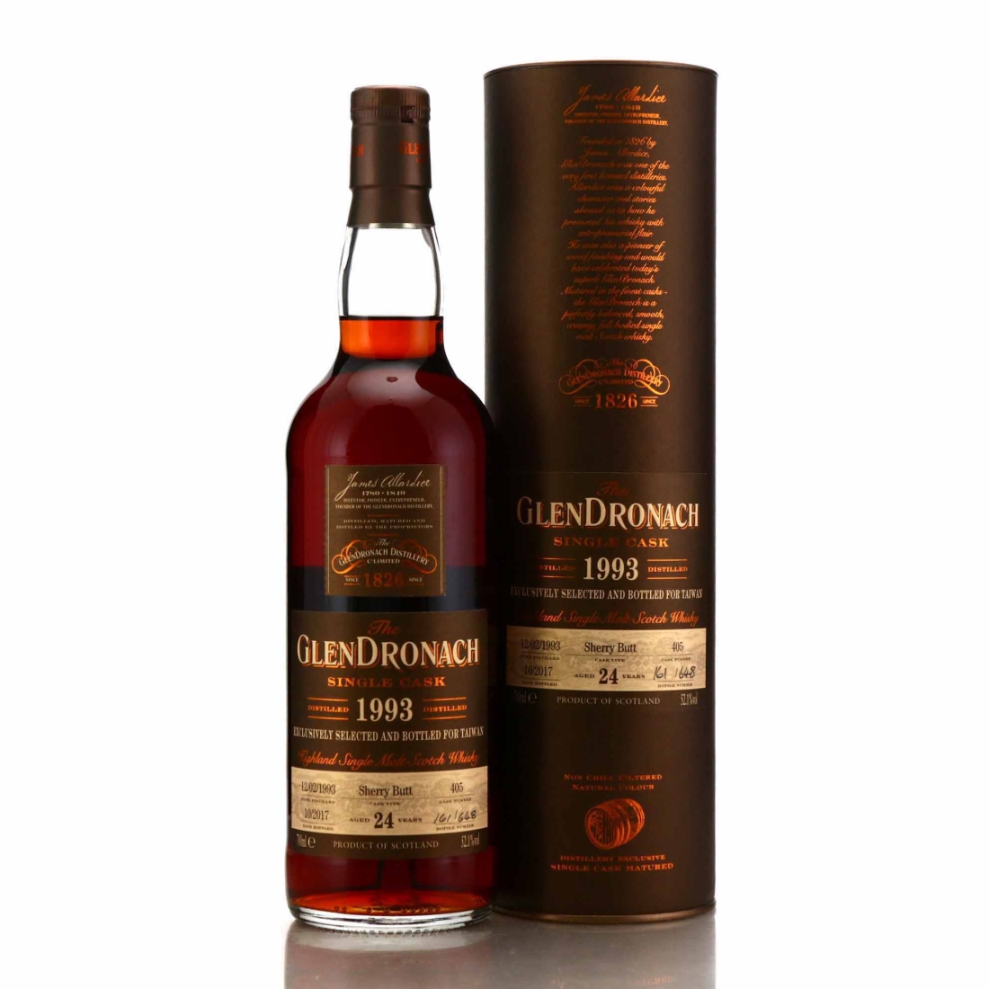 Glendronach 1993 Single Cask 24 Year Old #405 / Taiwan