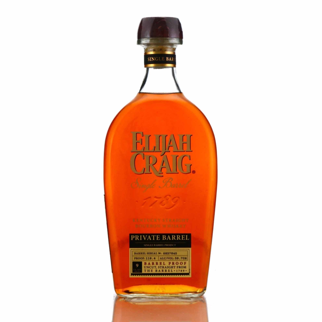 Elijah Craig 9 Year Old Private Barrel #6837845 / Single Barrel Project