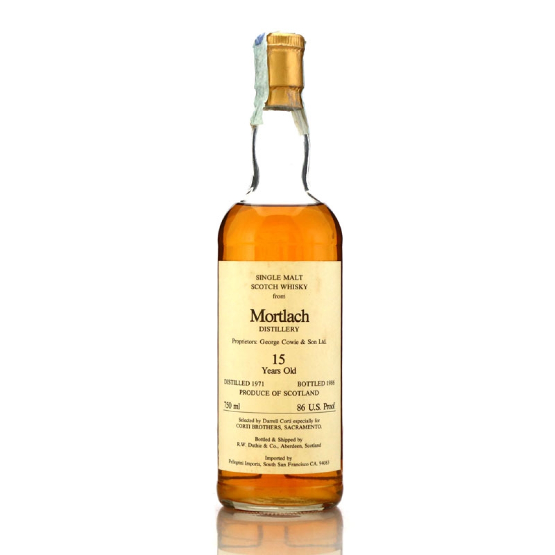 Mortlach 1971 R.W. Duthie for Corti Brothers 15 Year Old / US Import