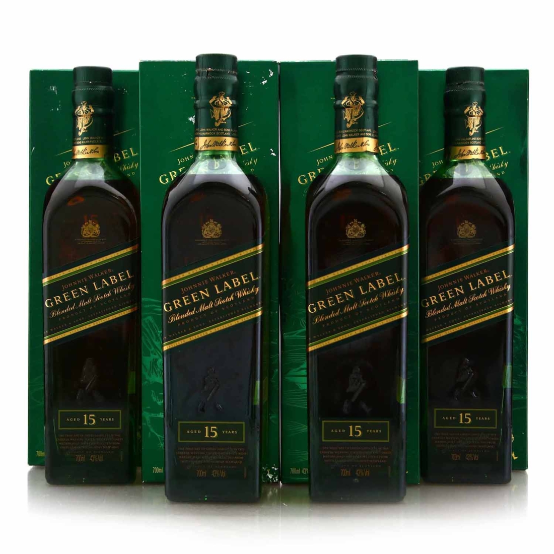 Johnnie Walker Green Label 15 Year Old Taiwan Wonders Collection 4 x 70cl