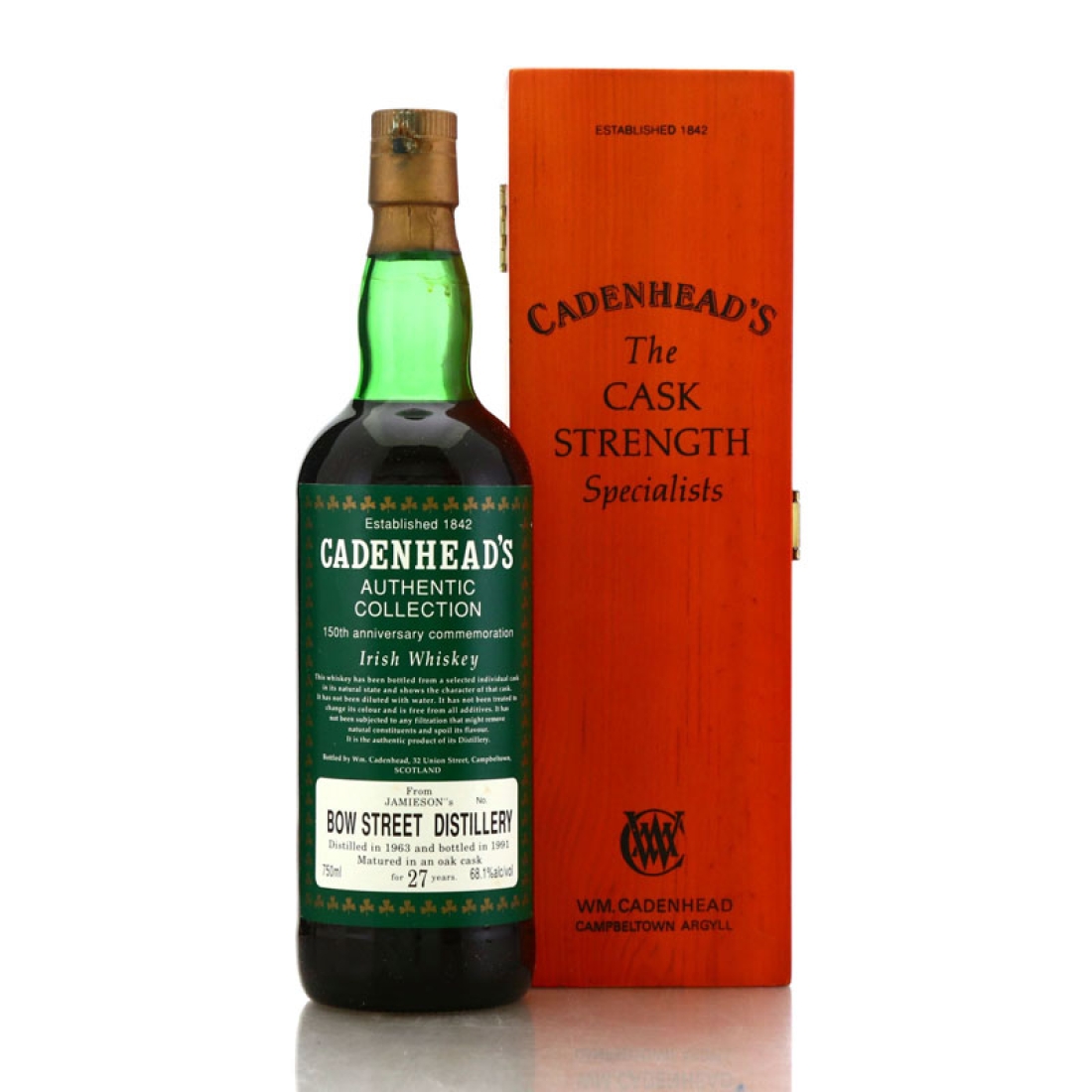 Jameson's Bow Street 1963 Cadenhead's 27 Year Old 75cl / 150th Anniversary