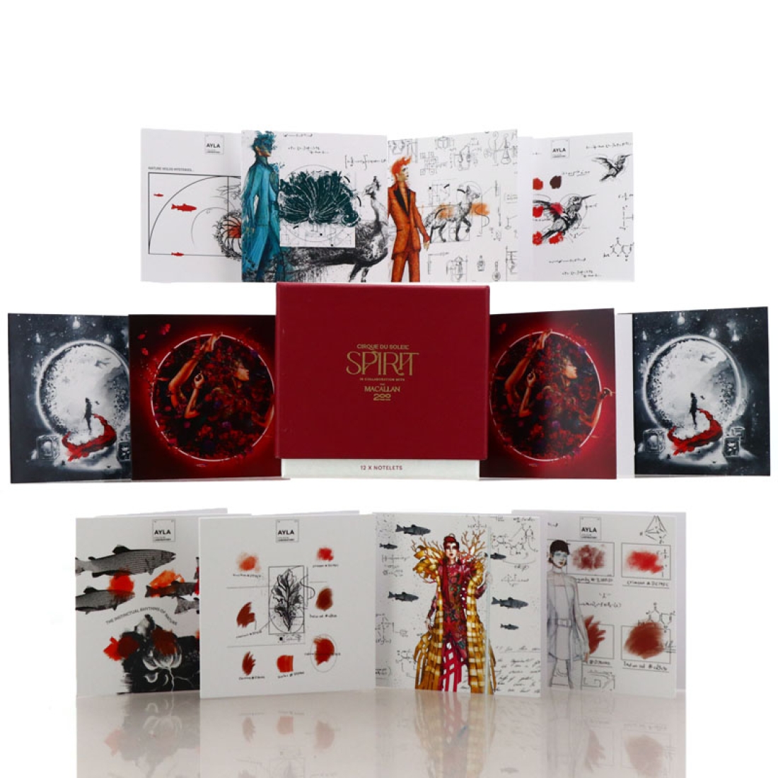 Macallan SPIRIT Cirque du Soleil Notelets / 200th Anniversary