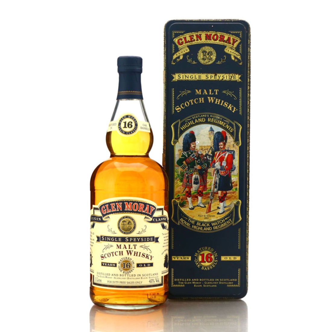 Glen Moray 16 Year Old 1 Litre / Black Watch Highland Regiment