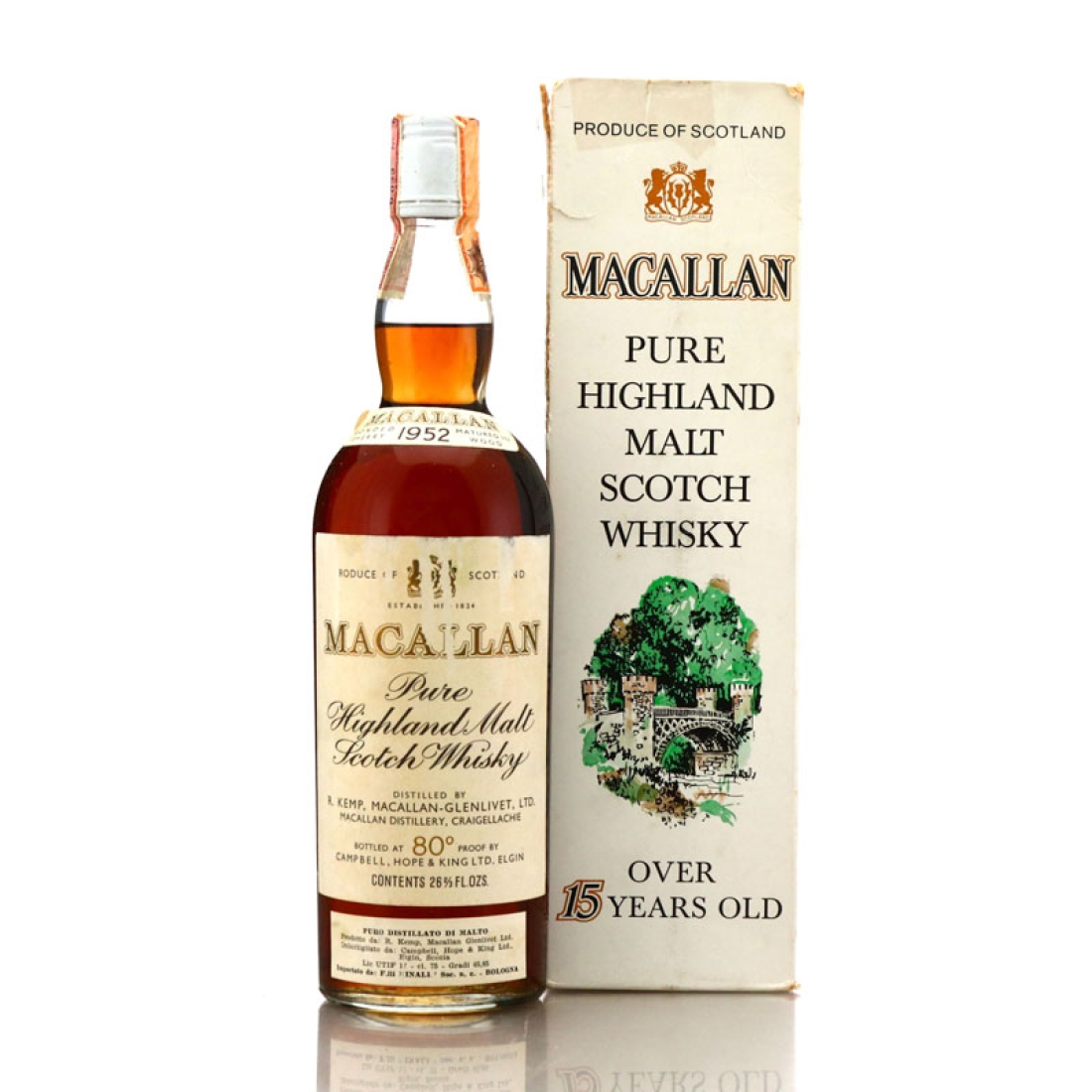 Macallan 1952 Campbell Hope and King 80 Proof / Rinaldi Import