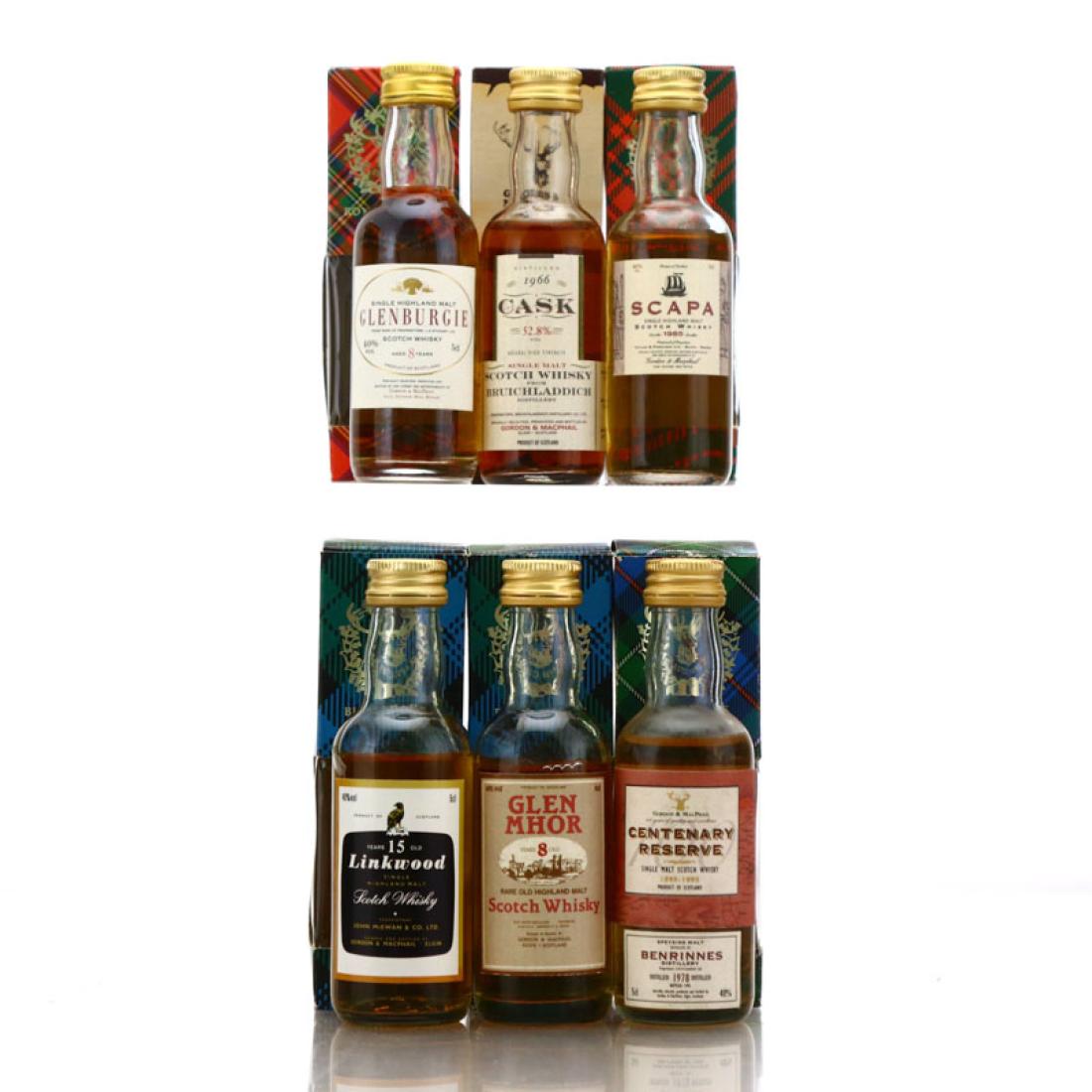 Gordon and MacPhail Miniature x 6 / includes Bruichladdich 1966 Cask Strength