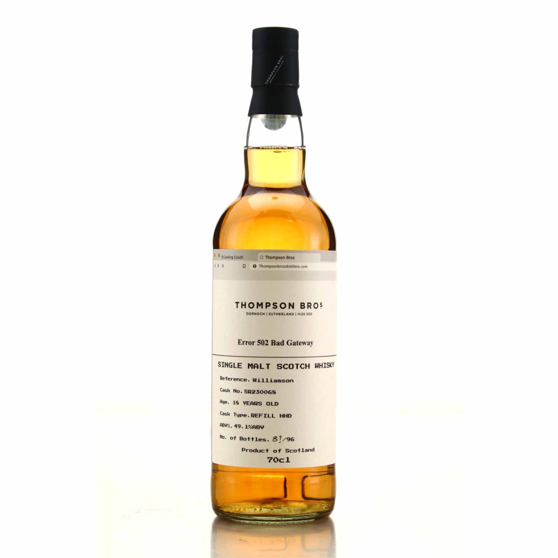 Laphroaig 'Williamson' 2005 Thompson Brothers 18 Year Old / Error 502 Bad Gateway