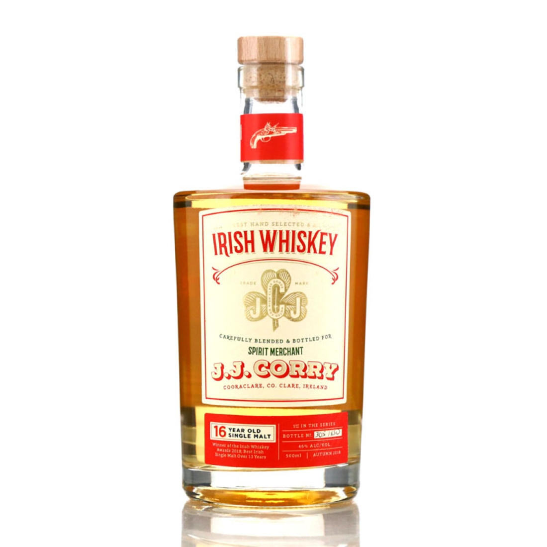 J.J. Corry 16 Year Old Irish Single Malt 50cl / The Flintlock No.1