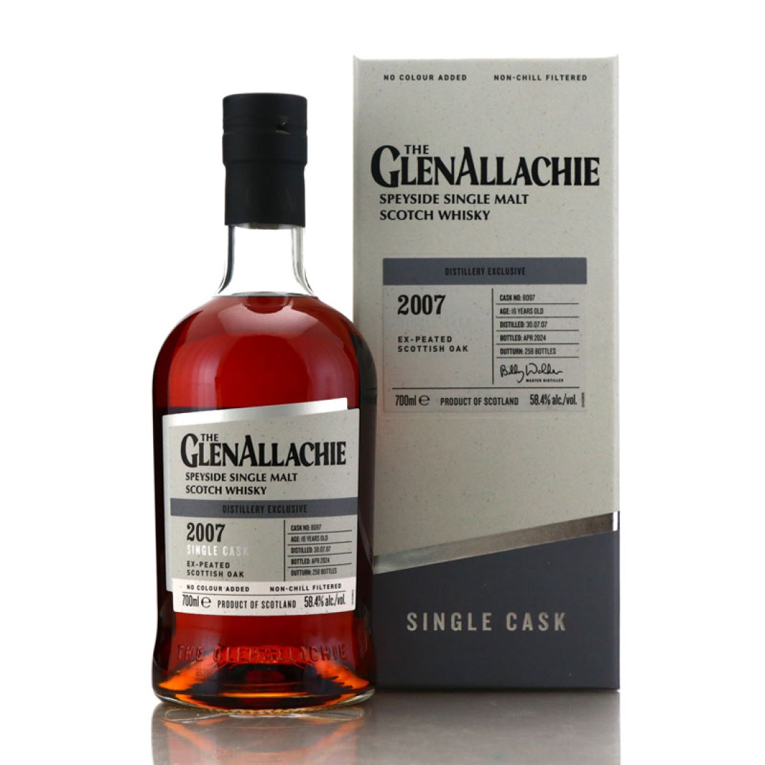 Glenallachie 2007 Single Peated Scottish Oak Cask 16 Year Old #8097 / Distillery Exclusive