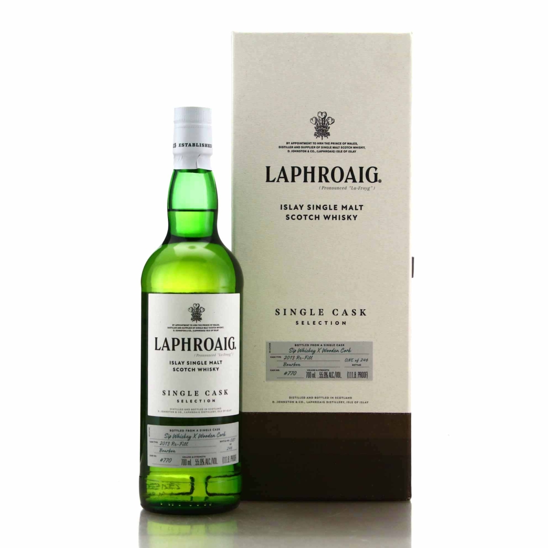 Laphroaig 2013 Single Bourbon Cask #770 / Sip Whiskey x Wooden Cork