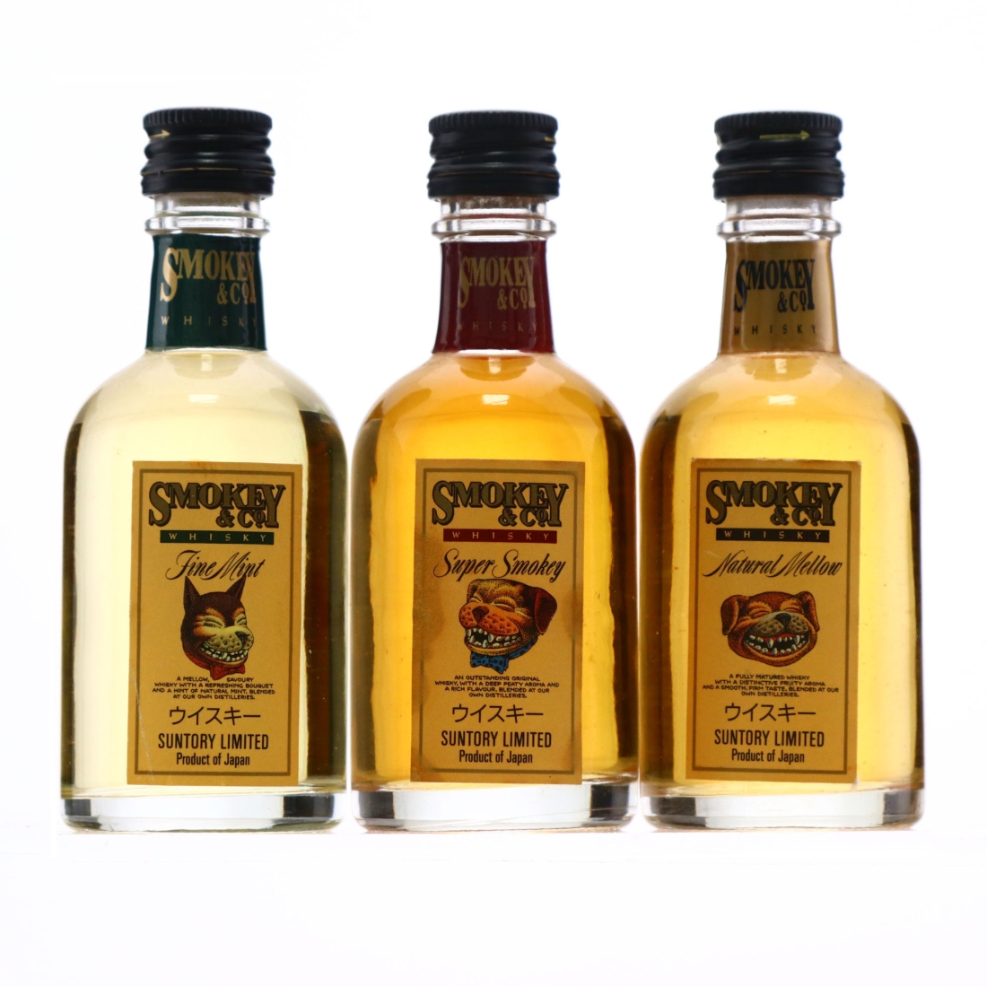 Suntory Smokey & Co. Whisky Miniature x 3