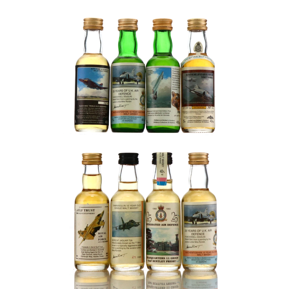 Royal Air Force Scotch Whisky Miniature x 8