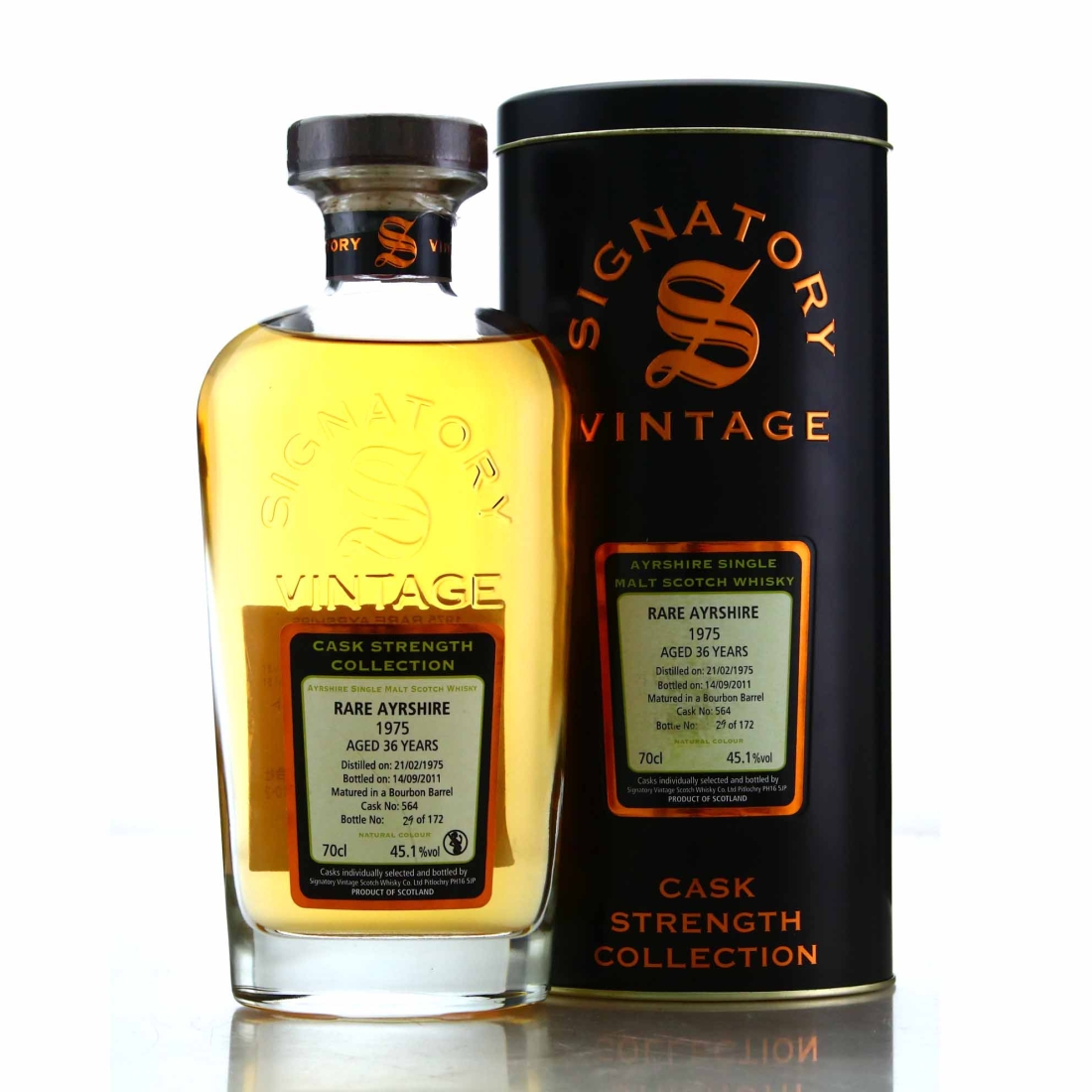 Ladyburn-Rare Ayrshire 1975 Signatory Vintage 36 Year Old #564