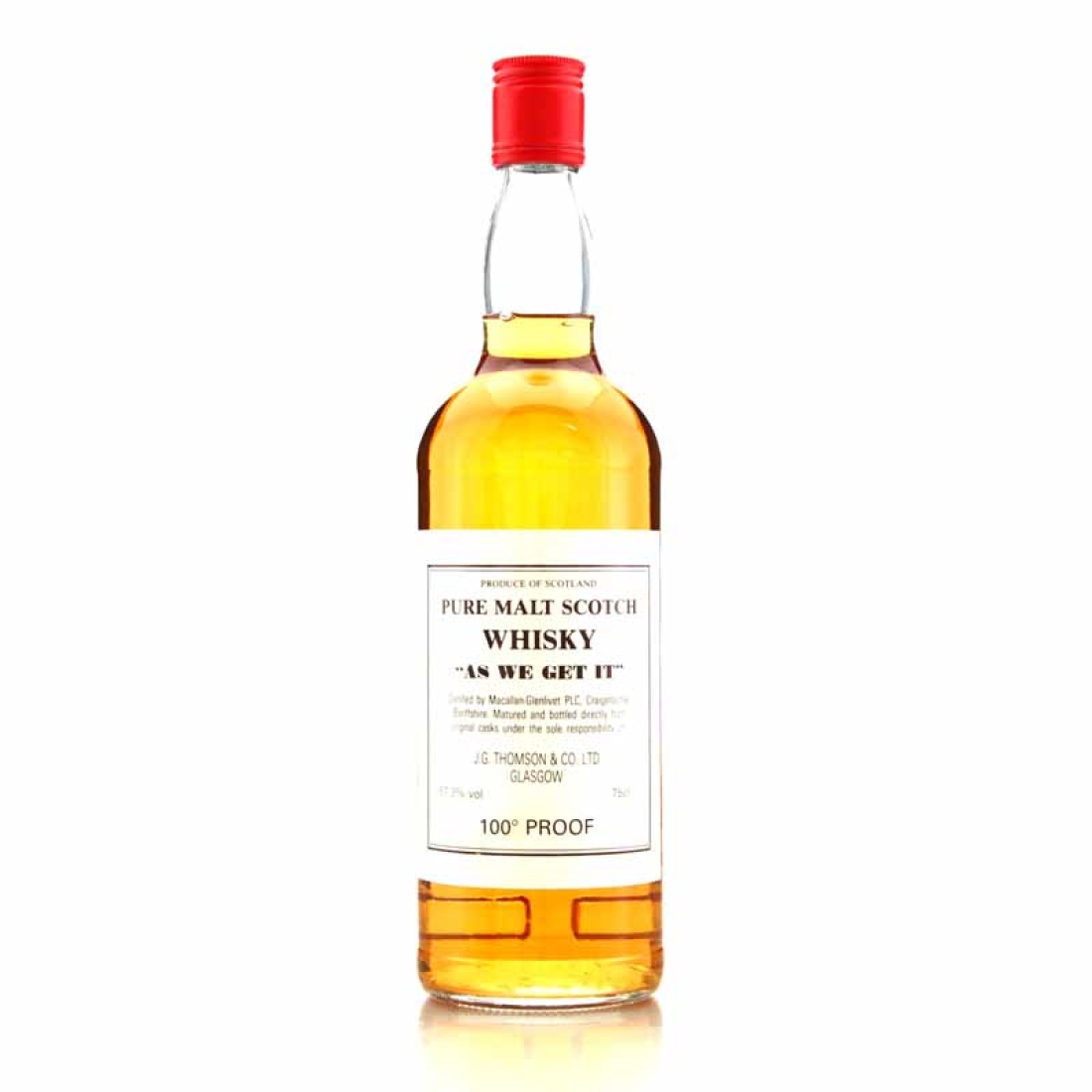 Macallan As We Get It 100 Proof 1980s