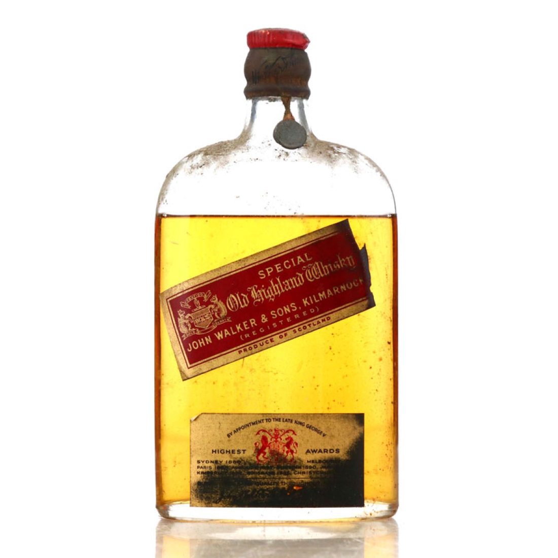 Johnnie Walker Red Label 1930s Half Bottle