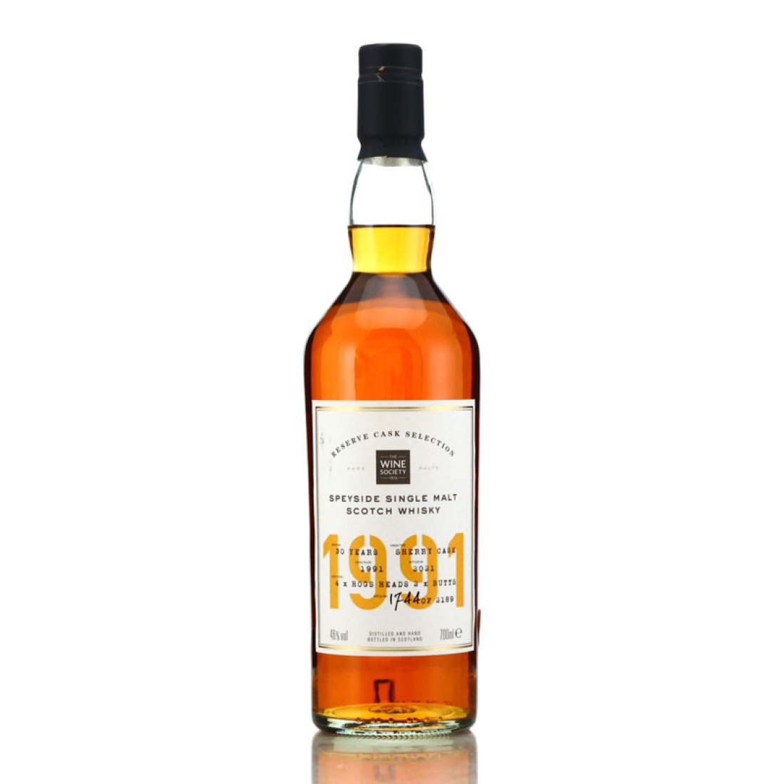 Speyside Single Malt 1991 Wine Society 30 Year Old  / Reserve Cask Selection No.2