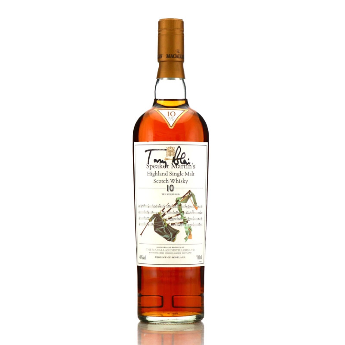 Macallan 10 Year Old Speaker Martin's mid-2000s / Signed by Tony Blair