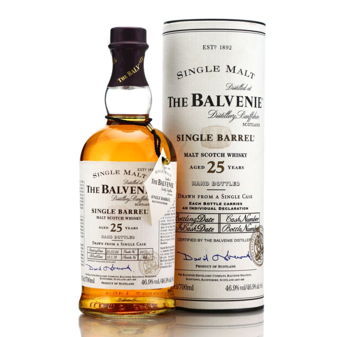 Balvenie 1978 Single Barrel 25 Year Old #6473