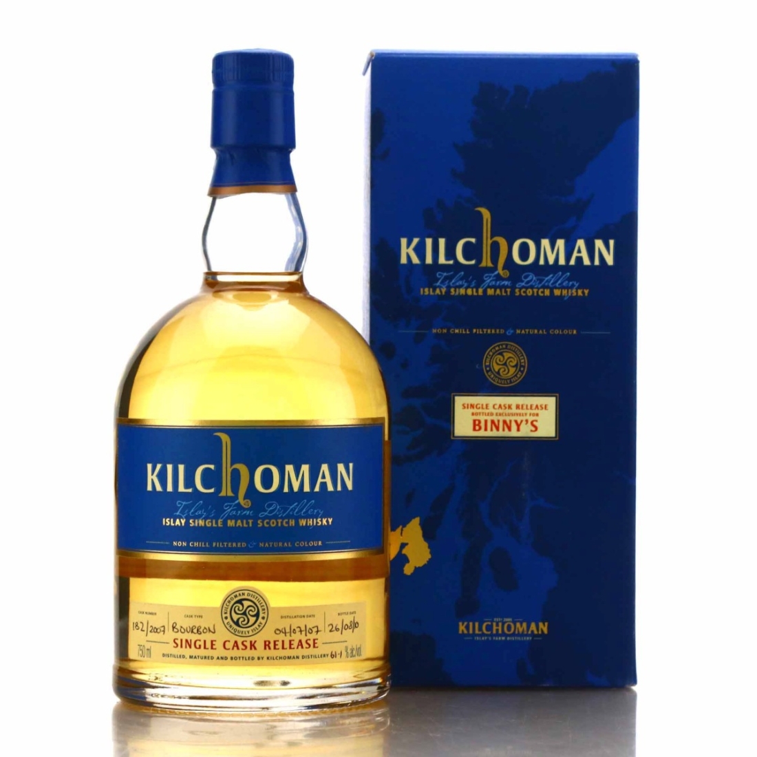 Kilchoman 2007 Single Bourbon Cask #182 75cl / Binny's