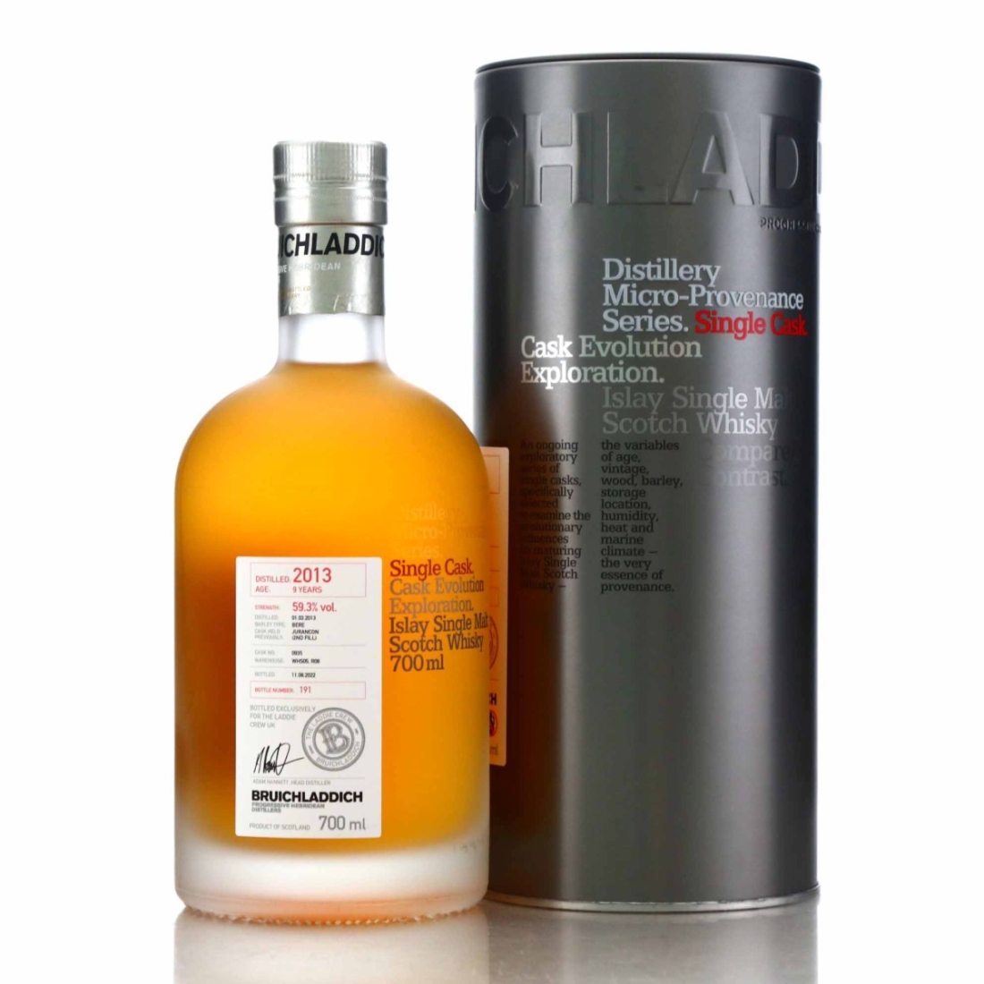 Bruichladdich 2013 Micro Provenance Single Cask 9 Year Old #0935 / Laddie Crew UK