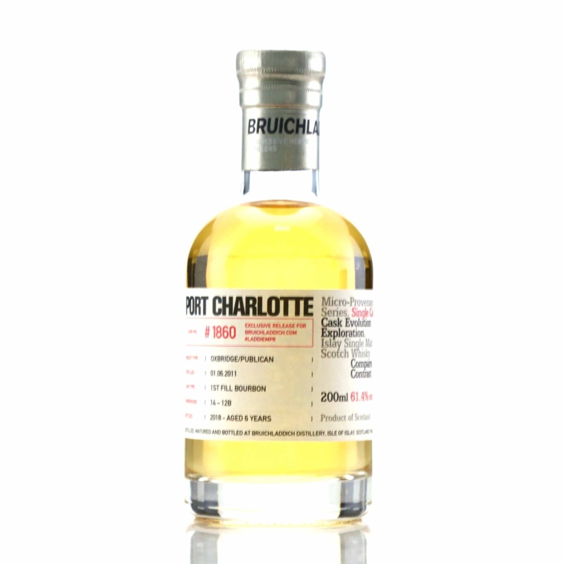 Port Charlotte 2011 Micro Provenance Single Cask 6 Year Old #1860 20cl